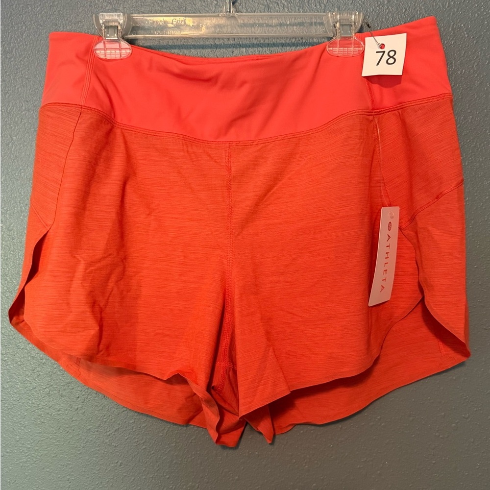 Athleta Women's Vibrant Coral Athletic Shorts
